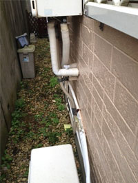 ガス給湯器からエコキュートのリフォーム前